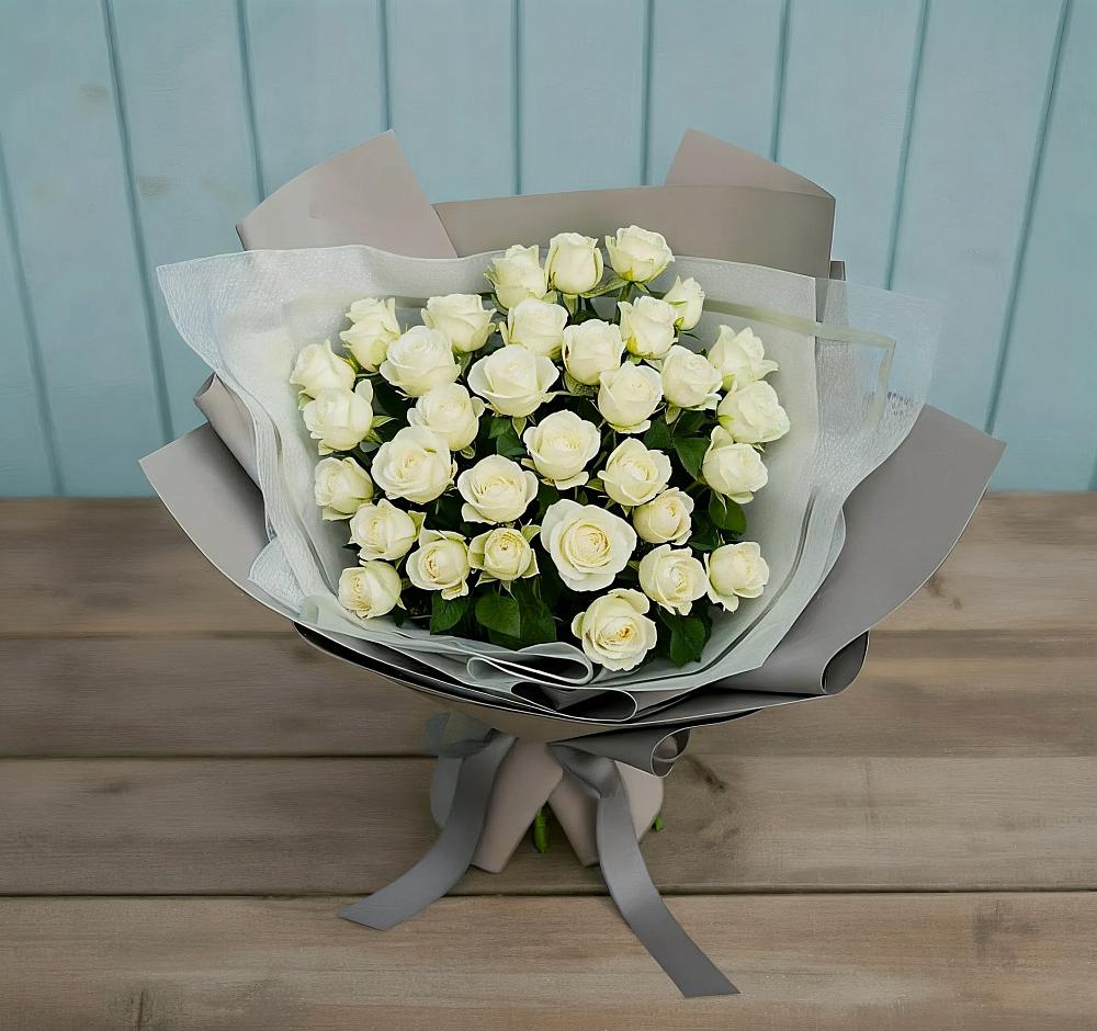 Букет Белоснежная нежность в Муцалауле 