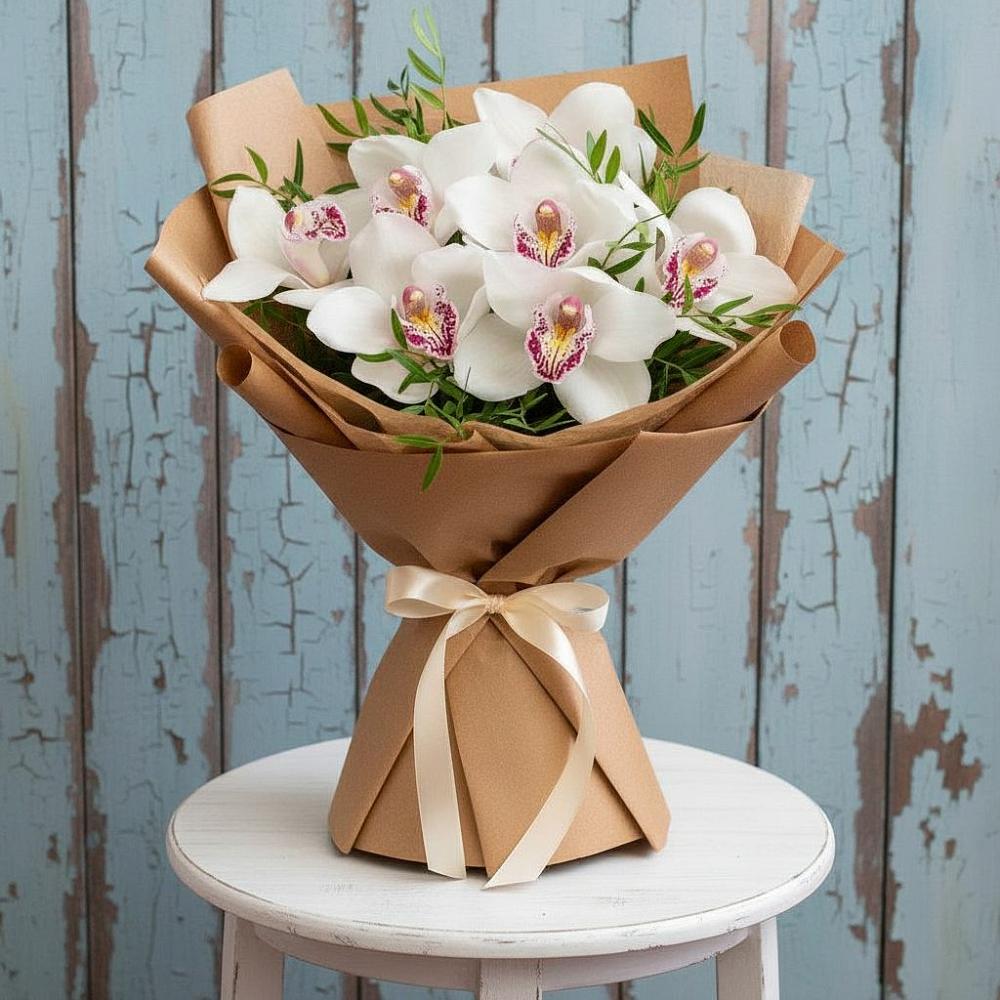 Букет цветов из: Орхидеи и Розы в Муцалауле 