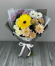 Букет цветов из:  Розы, Герберы и Хризантемы #REPLACE_PRED# Муцалауле 