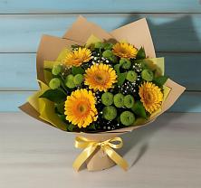 Букет цветов из:  Герберы и Хризантемы в Муцалауле 