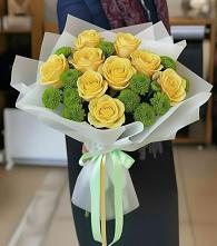 Букет цветов из:  Хризантемы и Розы в Муцалауле 