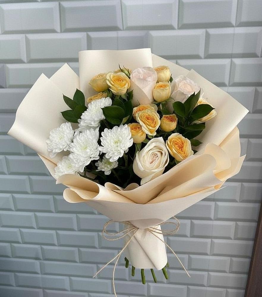 Букет цветов из: Розы и Хризантемы в Муцалауле 