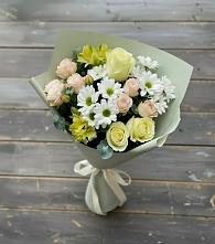Букет цветов из:  Альстромерии, Розы и Хризантемы в Муцалауле 