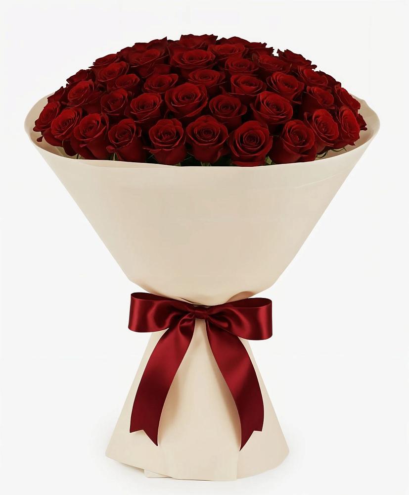 Букет 101 Бордовая роза Блэк Бакарра в Муцалауле 